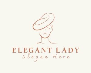 Fashion Hat Lady logo design