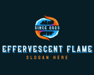 Thermal Flame Ice logo design