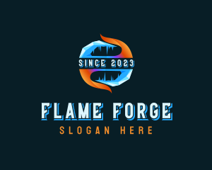 Thermal Flame Ice logo design