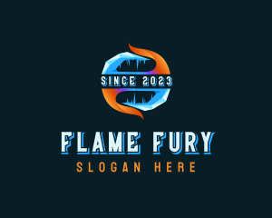 Thermal Flame Ice logo design