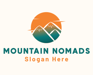 Sunset Peak Mountain logo design