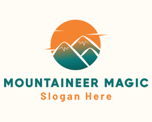 Sunset Peak Mountain logo design