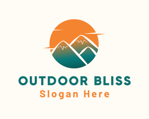 Sunset Peak Mountain logo design