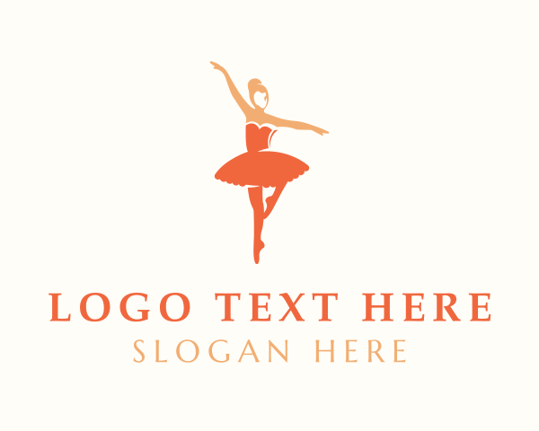 Ballet Dancer logo example 2