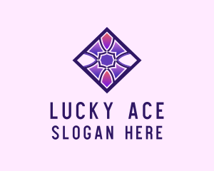 Stained Glass Diamond Window logo design