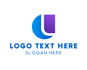 Modern Shapes Letter L logo