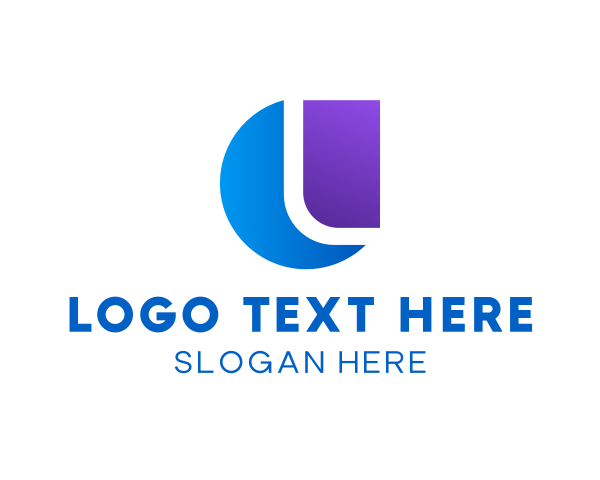 Modern Shapes Letter L logo