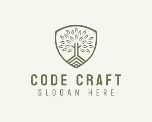 Eco Forest Shield logo design