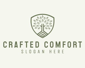 Eco Forest Shield logo design