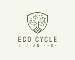 Eco Forest Shield logo design