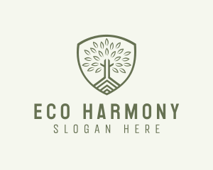 Eco Forest Shield logo design