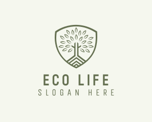 Eco Forest Shield logo design