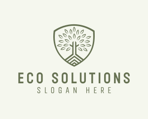 Eco Forest Shield logo design