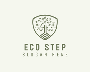 Eco Forest Shield logo design