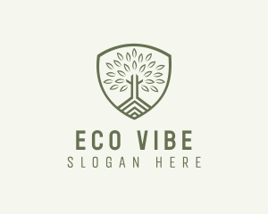 Eco Forest Shield logo design