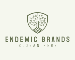 Eco Forest Shield logo design