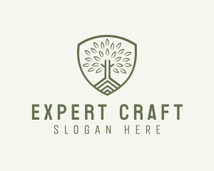 Eco Forest Shield logo design