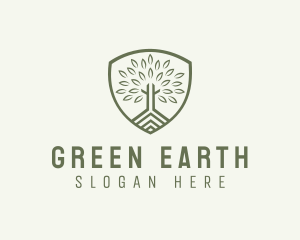 Eco Forest Shield logo design