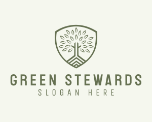 Eco Forest Shield logo design