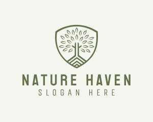 Eco Forest Shield logo design