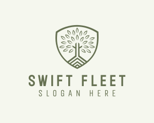 Eco Forest Shield logo design