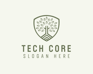 Eco Forest Shield logo design