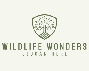 Eco Forest Shield logo design