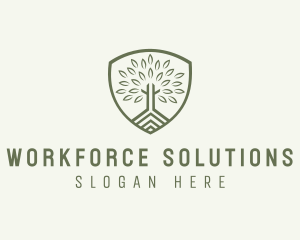 Eco Forest Shield logo design