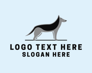 Standing Pet Dog logo