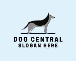 Standing Pet Dog logo design