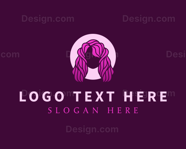 Woman Hair Fashion Logo