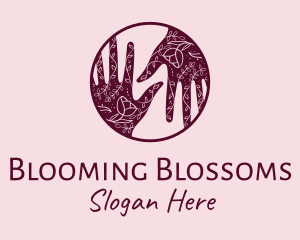 Flower Henna Hands  logo