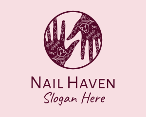 Flower Henna Hands  logo