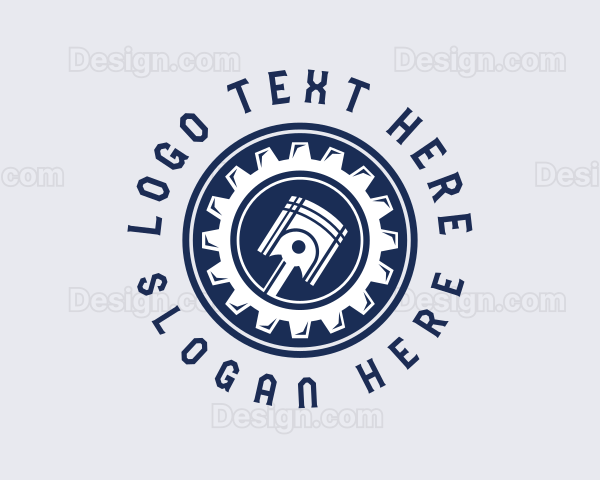 Piston Gear Mechanic Logo