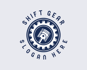 Piston Gear Mechanic logo design