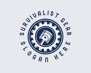 Piston Gear Mechanic logo design