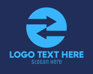 Blue Tech Web Traffic Arrows logo