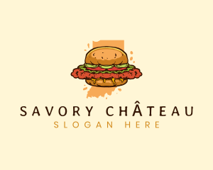 Indiana Pork Tenderloin Sandwich logo design