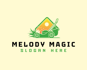 Lawn Mower Gardening Logo