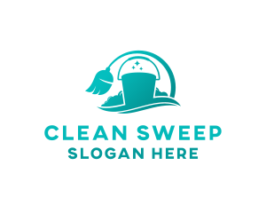 Janitorial Cleaning Housekeeper logo design