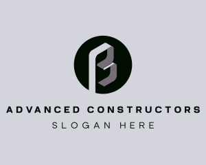 Modern Geometric Letter B logo design