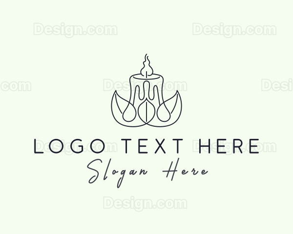 Candle Light Leaf Logo