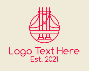 Manhattan Bridge Line Art  logo