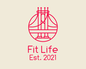 Manhattan Bridge Line Art  logo