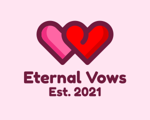 Valentine Couple Hearts logo
