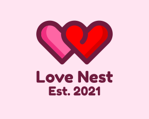 Valentine Couple Hearts logo