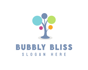 Kindergarten Bubble Tree logo design