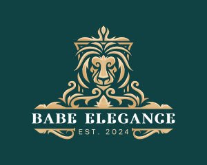 Lion Elegant Shield logo design