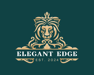 Lion Elegant Shield logo design