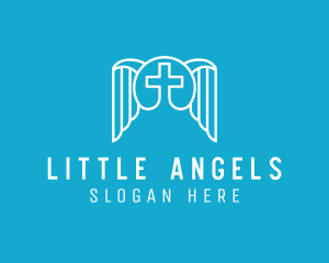 Holy Angel Crucifix logo design